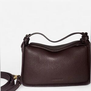 The Horse Charcoal Mini Clementine Pebbled Leather Crossbody Bag